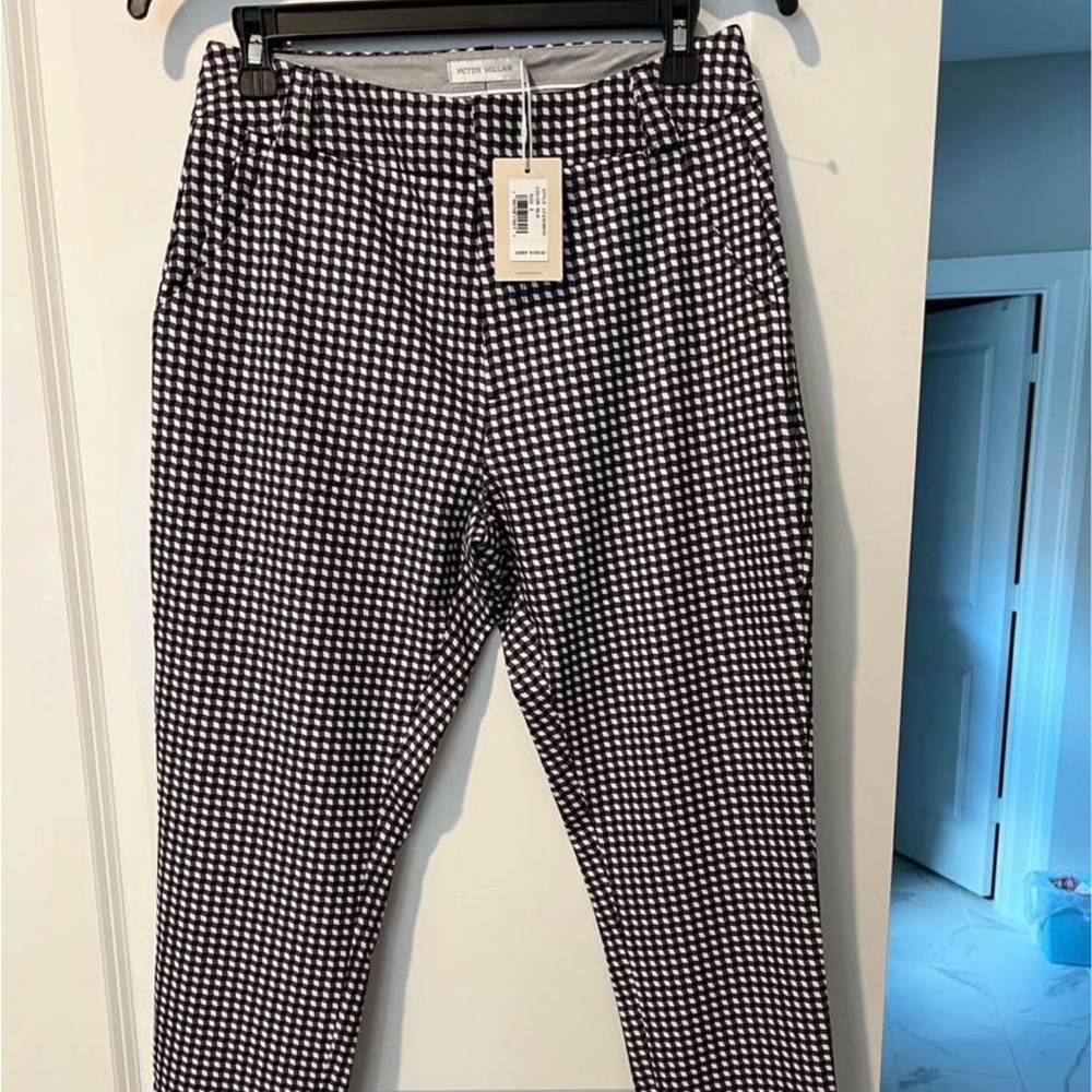 Peter Millar Black and White Checkered Chinos